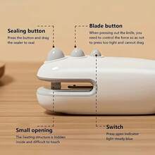 Mini Sealing Machine, Cutting Heat Sealing Machine, Rechargeable Sealing Machine, Handheld Magnetic Heat Sealing Machine, Portable Sealing Machine, Food Preservation, Crispy Snack Heat Sealing Machine - Multicolor - View 9