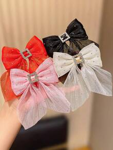 8 buc cleme de păr cu fundă pentru prințesă fugară multicolore, accesorii drăguțe pentru agrafe, cadou ideal pentru fete, cleme de păr cu fluture, cleme de păr cu fundă panglică - Multicolor - Vizualizare 5