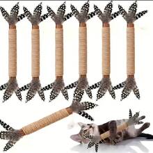 2-Pack Realistic Feather Handmade Cat Wand Toys - Durable Material, Ideal Tool For Dental Health And Play, Cat Toys, Cat Chew Toys, Kicking Sticks, Teeth Cleaning, Specially Designed For Teething Pets, Indoor Interactive Cat Toys, Oral Care Pads AUAQ - 2 - View 3