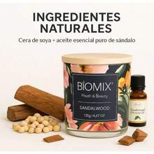 Vela de Masaje Sandalwood - Cera de Soya 100% Natural Aroma Floral Ideal para Hidratacion y Masajes 135 g - Ambiente de Bienestar - como en la foto - Ver 6