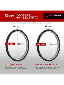 Semi - Slick 700 X 38c Bike Tire - Foldable Kevlar 40-622 Puncture Proof With 1 Mm Nylon City 700c Bike Tire - 28 Inch Commuter Bike Tire For Electric, Hybrid, Road, Touring Bike,41086978 - 彩色 - 查看 2