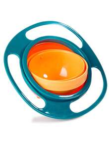 360 Degree Rotating Balanced Bowl, Gyro Bowl, Flying Saucer Bowl - Green - View 7