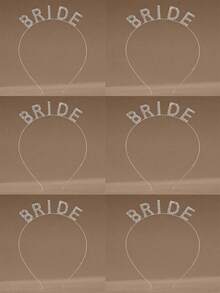 Băng đô chữ BRIDE đính đá, phụ kiện trang trí đám cưới, quà tặng cho phù dâu, phụ kiện ngày Valentine. - Bạc - Xem 6