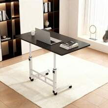 Adjustable Height Standing 3-Tier Rolling Table - Multi-Functional Mobile Lifting Table With Storage Shelves, A Movable Craft Table, Space-Saving (Black/White Available) Sewing Storage And Furniture. Durable Metal Frame Construction, Easy To Assemble, Suitable For Bedrooms And Dormitories, A Lazy Table, And An Ideal Workbench For Artists, Artisans, Craftspeople, Sewing Supplies Makers, And Home Office Workers. - 黑色 - 查看 6