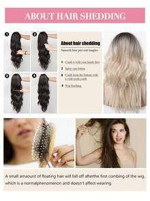 20" Ombre Golden Wavy Bobbed Wig, Women - Chin Length, Middle Part, Heat Resistant Synthetic Fiber, Natural Look, Golden Wig, Dopamine Style, Essential For Festivals & Makeup, Beginner-Friendly, High Quality, Women's Wig, Versatile Use For Daily, Party, Cosplay, Festivals, Music Festivals, Elegant & Fashionable, Must-Have Fashion Item - Blonde Ombre - View 9