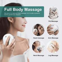 1pc Handheld Portable Electric Scalp Massager, Electric Vibration Head Relaxation Function, Suitable For Scalp/Neck/Limb Massage, Silicone Massage Head, 3-Speed Adjustable, Relieves Headache & Insomnia, Type-C Charging (500mAh Lithium Battery), Essential For Massage & Relaxation, Suitable For Adults & Pets, Perfect Gift For All Occasions - White - View 5