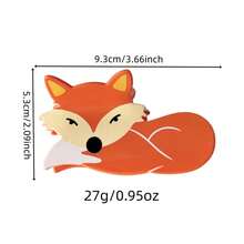 1pc Cute Cartoon Animal Fox Claw Hair Clip, Creative Animal Hair Claw Hair Accessory For Party, Can Be Clipped On The Back Or Side Of The Head Elegant Claw Clip Causal Hair Clutch - Multicolor - View 2