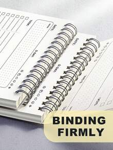 1本A5极简螺旋笔记本 - 学生考试准备计划/周计划/月计划，提高效率和自律性，适用于寒暑假，加厚双面书写纸 - 多色 - 查看 8