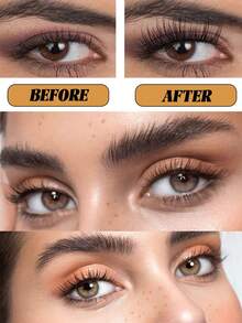 Set de 120 piezas de pestañas postizas individuales para extensión de pestañas DIY, de 8-16mm con diseño cruzado, ligeras para uso diario, con aspecto natural y reutilizables - Naranja - Ver 7