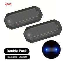 Luz LED de advertencia para motocicleta, lámpara de alarma de  antirrobo para bicicleta y coche, luz intermitente de colisión trasera, 1/2 Uds. ZS1F - 2 piezas azules - Ver 20