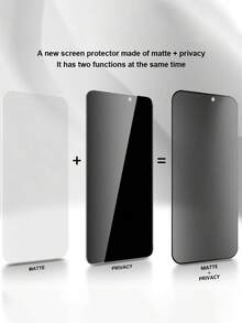 (2-Pack) Matte Privacy Screen Protector Compatible With IPhone 16 6.1", Compatible With IPhone 17 Pro Max, 17, 17 Pro, 16 Plus, 16 Pro Max, 15 Pro Max, 15, 15 Pro, 14 Pro Max, 14, 13, 12 And 11. Anti-Glare, Privacy And Anti-Fingerprint. Made Of Matte PET Material. - Black - View 4