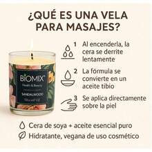 Vela de Masaje Sandalwood - Cera de Soya 100% Natural Aroma Floral Ideal para Hidratacion y Masajes 135 g - Ambiente de Bienestar - como en la foto - Ver 4