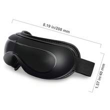 Eye Massager With Heat & Remote Heated Eye Massage Mask With 5 Modes And Bluetooth Music 180° Foldable Eye Care Massager For Eye Strain Dry Eyes Dark Circles Ideal Gift For MomDad Black - 黑色 - 查看 10