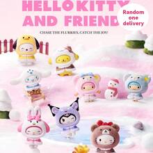 Miniso 三丽鸥Hello Kitty可爱披风旋转人偶盲盒，萌趣卡通设计，桌面摆件，完美生日礼物，PVC材质（1个随机发货） - 彩色 - 查看 1