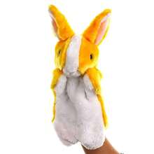 Marioneta de mano de conejito de Animal de peluche para niños, lindo conejo de peluche, marioneta de dedo suave, dibujos animados, bricolaje NR19 - Rojo - Ver 9