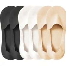 6/1 Pair Solid Color Soft & Lightweight Women Invisible Boat Socks, Comfortable Low Ankle Socks, Candy Color Invisible Socks, Women Compression Socks - Multicolor - View 6