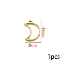 1/5件 304不锈钢PVD镀金心形方形UV树脂硅胶模具耳环底座吊坠连接器珠宝制作 - 彩色 - 查看 22