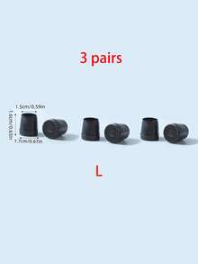 Multi-Size Black Round Heel Protectors, Wear-Resistant Quiet Slip-Resistant Heel Repair Muffler Pads For High Heels - Black - View 15