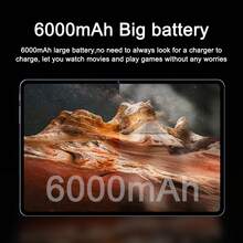 Qetupa 10.1英寸安卓15平板电脑，配备保护套、鼠标和键盘，6GB内存+128GB存储空间（可通过MicroSD卡扩展至1TB），MTK6771八核2.0GHz处理器，高清(1280x800) IPS触控屏，500万像素前置摄像头和1300万像素后置摄像头，6000mAh长效电池，支持802.11ax Wi-Fi 6、蓝牙5.2、GPS和Type-C充电。 - 淺藍色 - 查看 8