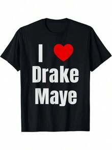 I Love Drake Maye QB Football Fan T-Shirt - màu đen - Xem 1