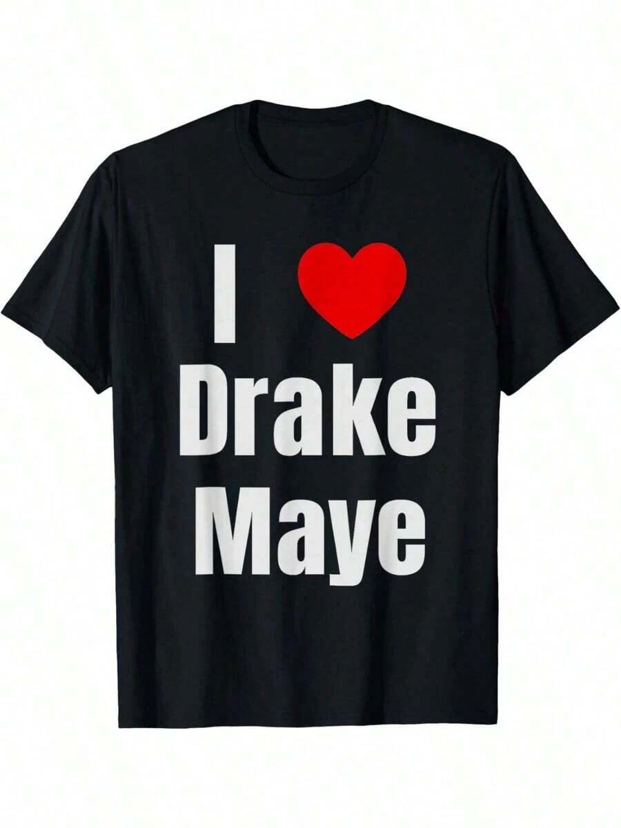 I Love Drake Maye QB Football Fan T-Shirt - màu đen - Xem 1