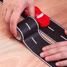 16ft X 2in Race Track Floor Tape - Reusable Road Way Stickers For Kids Playroom, Glossy Black Self-Adhesive Decals For Racing Car Theme Birthday Party Decor & DIY Toy Car Track - Sets - View 5