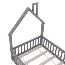 Children's Bunk Bed, Double Bed, Multifunctional Children's Bed, With Fold-Down Desk And Shelf, With Ladder And 2 Drawers, Without Mattress, Solid Wood Slatted Base, White, 90*200 - Grey - View 8