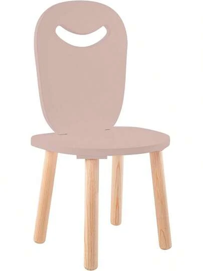DUDUK Silla Moderna Infantil de Madera (Rosa)