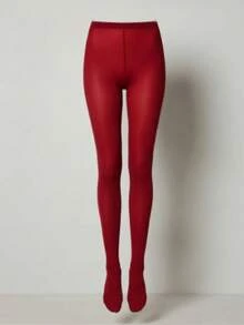 Selene Women's Basic 40 Denier Pantyhose With Elastane 9650 - Red - View 5