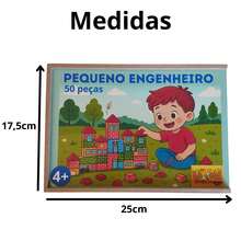 Little Engineer Building Blocks Set With 50 Pieces In MDF And Organizer Box - Nhiều màu - Xem 7