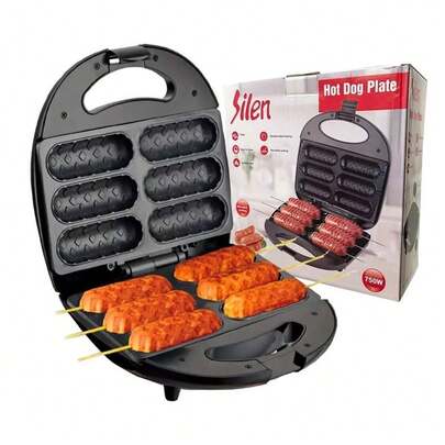 OISE ART STORE Piastra Elettrica Antiaderente Multifunzione 750w Calore Uniforme Per Corn Dog Hot Dog -