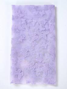 1Pc Purple Butterfly Table Runner,Gauze Gauze Polyester Double-Sided Table Cover,75*180cm Tablecloth,DIY Crafts,Butterfly Party Supplies,Gender Reveal Party Decor,Wedding Decor,1st Birthday Decorations,Baby Shower Supplies,Baby Party Supplies,Holiday Party Supplies,Table Decoration,Tabletop Decor - Purple Butterfly - View 6