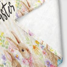 1pc Cute Easter Bunny Print Flannel Blanket, Soft Fleece Blanket For Sofa, Bedroom, Study, Dorm, Office Bed, Camping, Versatile Gift, Suitable For All Seasons, Great Gift For Girls, Boys, And Room Decor - 3128+230MT - View 11