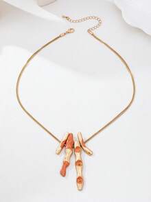 1 chiếc vòng cổ hình cành cây không đối xứng, kiểu dáng độc đáo châu Âu. - Nhiều màu - Xem 4