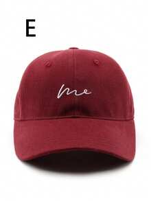 1pc Unisex Brushed Thickened Letter "Me" Embroidered Fashion Baseball Cap - Multicolor - View 12