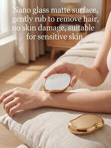 1pc Crystal Hair Eraser For Women And Men, Reusable Crystal Hair Remover Magic Painless Exfoliation Hair Removal Tool, Magic Hair Eraser For Back Arms Legs - Multicolor - View 2