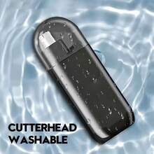 Recortador de pelo de nariz para hombres, removedor de pelo de nariz portátil, recortador recargable por USB para nariz y orejas, cortador de pelo de nariz eléctrico C8NO - TX16-Azul Conjunto A - Ver 7