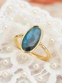 1 Fashionable And Simple Gold Patch Women's Ring, Versatile For Daily Use, Can Be Given As A Gift To Friends - Patch Rings - View 2