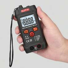 NJTY 1pc T1 Smart Mini Digital Multimeter, True 4000 Counts Voltmeter Auto Range Test Voltage Meter Continuity Resistance NCV Tester, For Household Electrician DIY, Professional Tool - Black - View 2