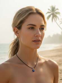 imoli Evil Eye Pendant Necklace - Blue - View 7