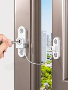 1pc Child Window Lock Safety Lock High-Rise Fall Prevention Push-Pull Limiter Window Lock Outward Opening Anti-Theft Window Lock Buckle To Prevent Babies And Pets From Randomly Flipping And Causing Accidental Injury - Multicolor - View 14