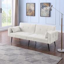 Sofa Bed, Modern 68 Inches, Convertible Into A Bed, Ideal For Small Spaces, Bedrooms, Living Rooms. - Beige - View 3