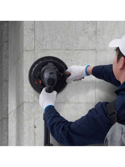 Drywall Sander, 800W Electric Sander With 12 Sanding Discs, Variable Speed 1200-2300 RPM Wall Sander With Automatic Vacuum Dust Collection System, Double LED Lights, Dust Bag, Detachable Edge