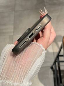 Matte Black Frosted Semi-Transparent Phone Case, Minimalist Ins-Style, Fingerprint-Resistant, Anti-Fall, Skin-Friendly, Dirt-Resistant, High-Quality Feel + Practical Protection, Versatile Gift Suitable For Girlfriends, Friends, Business Professionals, Daily Commute/Gift Choice. Compatible With IPhone And Galaxy Full Series - Black - View 7