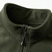 TIANXICO Mens Fleece Jacket Full Zip With Pockets Warm Lightweight Winter Jacket Thermal - PALEGREEN - View 6