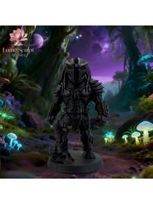 1个黑暗外星猎人战士装饰摆件，适合户外花园装饰、桌面优雅摆设、书房艺术展示，独特的情人节礼物，机甲质感+3D立体雕刻品质，绝佳的家居美学摆件。 - A - 查看 9