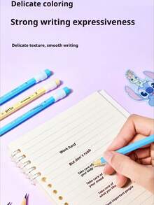 Disney Stitch Princess Learning Stationery Set Large Capacity Pencil Box Cute Cartoon Rubber Head Pencil HB Elementary School Birthday Gift Holiday Gift - A - View 10