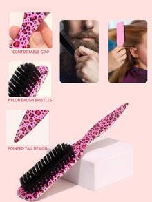 1 Set Hair Brush Kit - 1 Hair Line Brush, 1 Edge Grooming Brush To Keep Hair Edges Smooth, 1 Sectioning Styling Comb, 1 Pointed Edge Control Brush For Baby Hairline, Parting And Flyaways - Multicolor - View 5