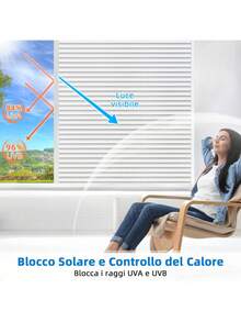 Window Privacy Film Frosted Glass Film For Bathroom, Non Adhesive Static Cling Removable Window Sticker For Glass Door, Anti-UV Opaque Coverings, Blinds Pattern - Blinds - View 3