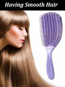 Hollow Shell Comb, Fluffy & Smooth, Anti-Static & Hair-Friendly, Scalp Massage, Boar Bristle Brush, Suitable For Wet & Dry Hair - Multicolor - View 7
